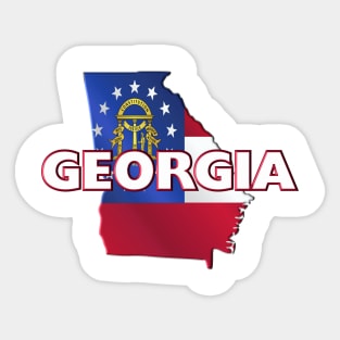 Georgia Colored State Sticker